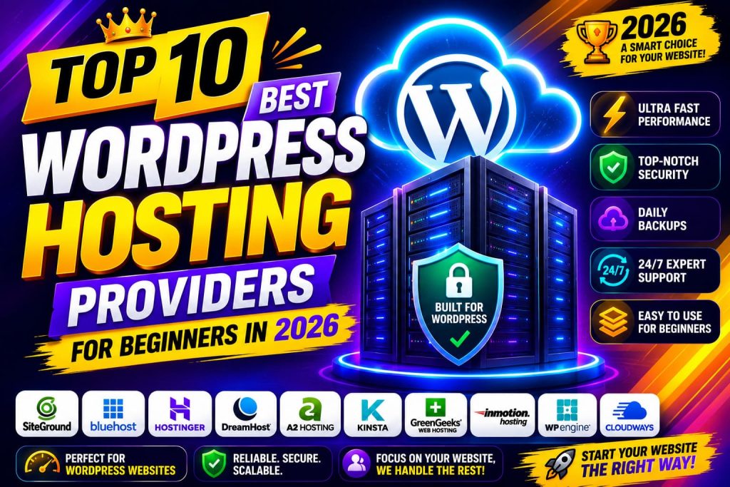 Top 10 Best WordPress Hosting Providers for Beginners in 2026